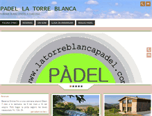 Tablet Screenshot of latorreblancapadel.com